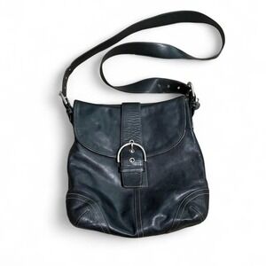 Black leather Coach purse